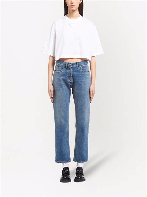 prada cropped jeans|prada denim jeans.